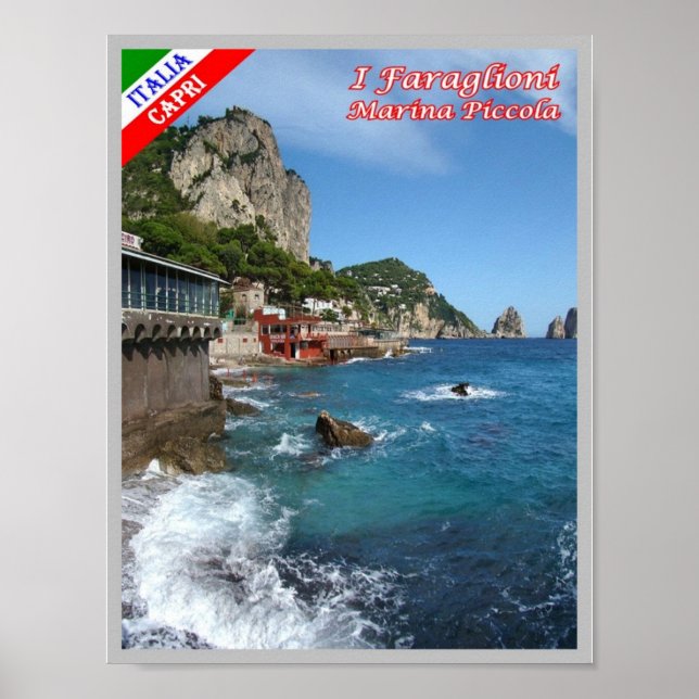 Italy - Campania - Capri - Marina Piccola - Poster (Front)