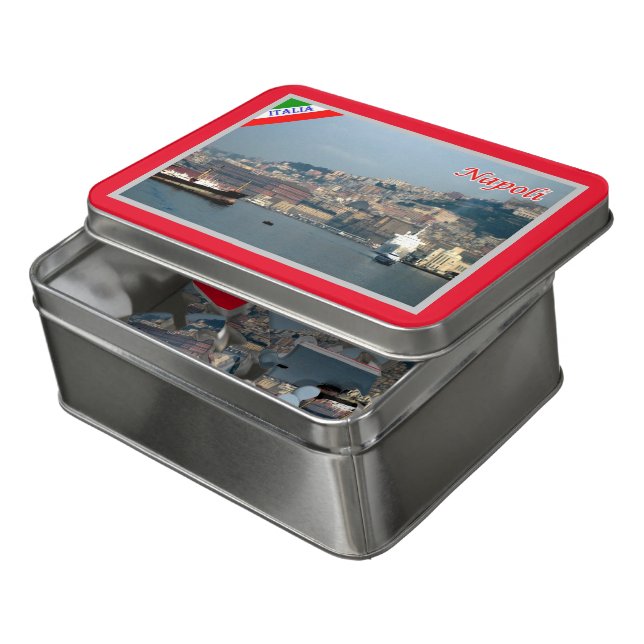 Italy - Campania - Naples - Harbour - Jigsaw Puzzle (Lid Open)