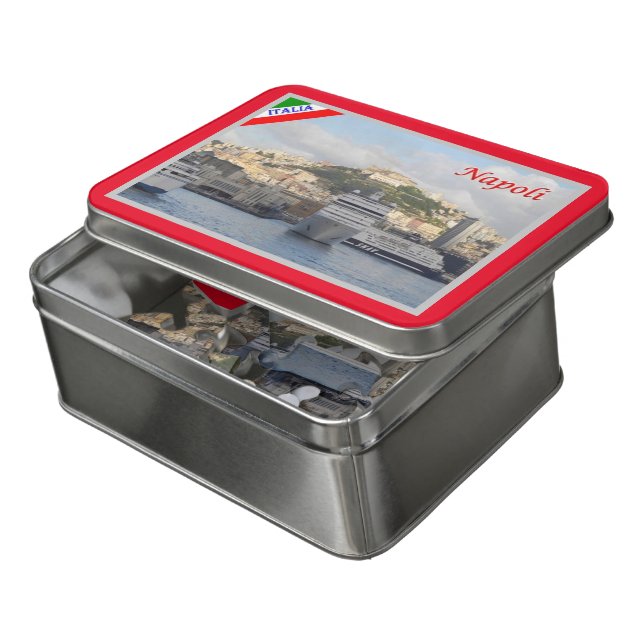 Italy - Campania - Naples - Harbour - Jigsaw Puzzle (Lid Open)