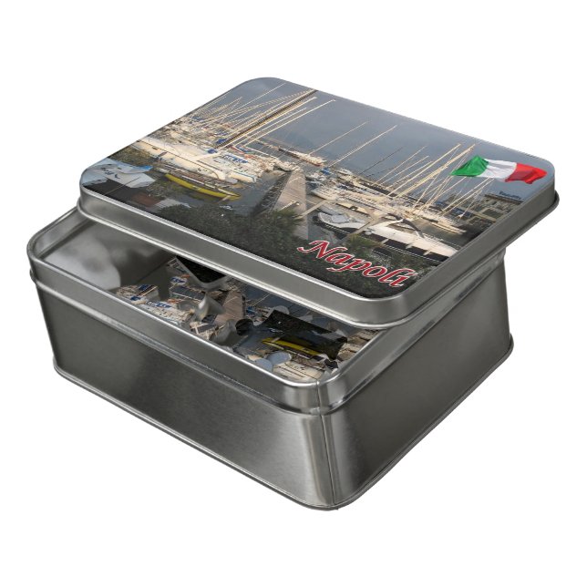 Italy - Campania - Naples - Harbour - Jigsaw Puzzle (Lid Open)