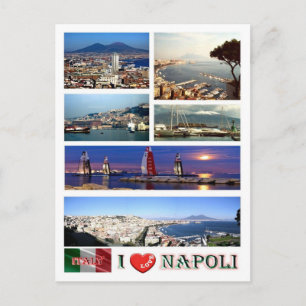 Italy - Campania - Naples - I Love - Postcard