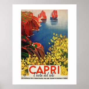 Italy - Capri the Island of the Sun Poster
