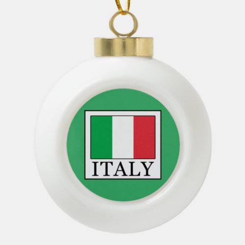 Italy Ceramic Ball Christmas Ornament