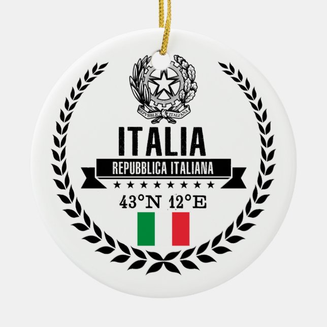 Italy Ceramic Ornament (Front)