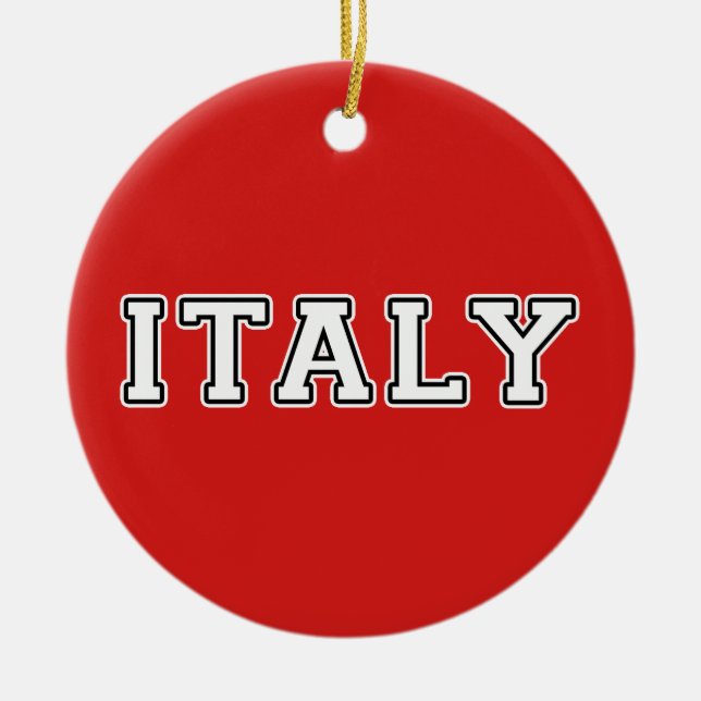 Italy Ceramic Ornament (Front)