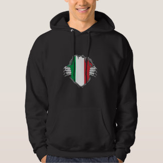 Italy Chest Italian Roots Italian Pride Italian Fl Hoodie
