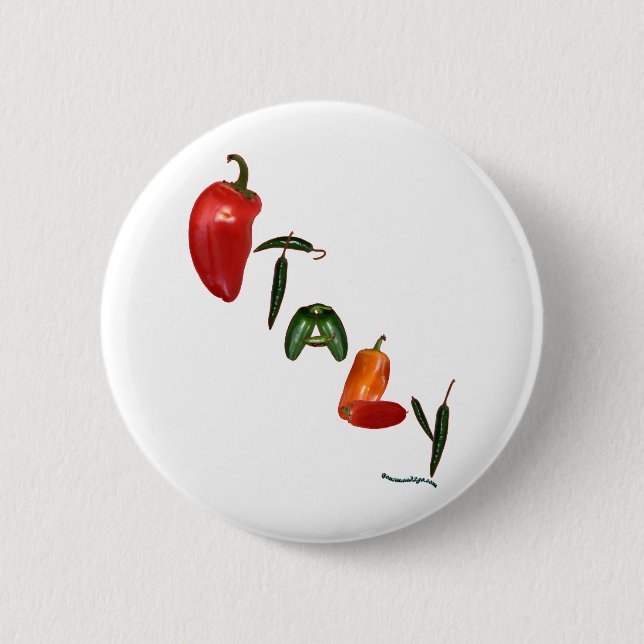 Italy Chili Peppers Button (Front)