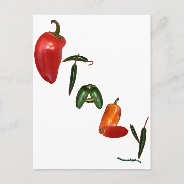 Italy Chili Peppers Postcard (Front)