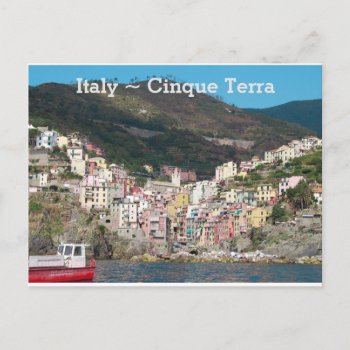 Italy Cinque Terra Postcard by Rebecca_Reeder at Zazzle