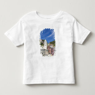 Italy, Cinque Terre, Vernazza, Harbor and Church Toddler T-shirt
