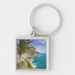 Italy, Cinque Terre, Vernazza, Hillside Town of Keychain