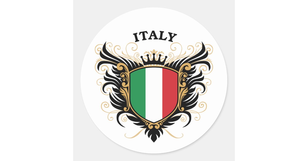 Italy Classic Round Sticker