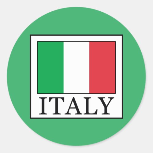 Italy Classic Round Sticker