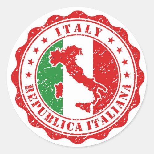 Italy Classic Round Sticker