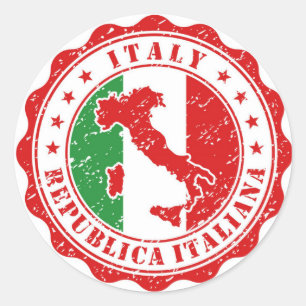 Italy Classic Round Sticker