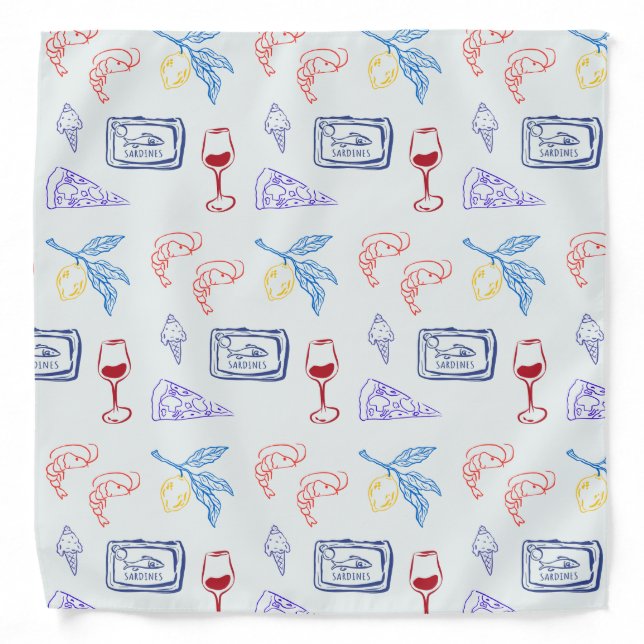 Italy Coastal Food Bandana (Front)