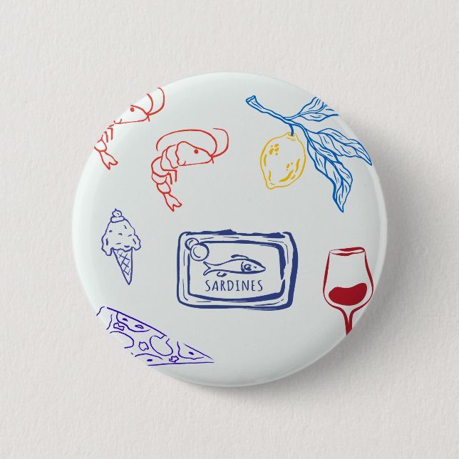  Italy Coastal Food Button (Front)