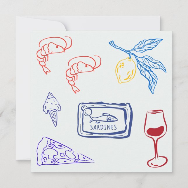 Italy Coastal Food Card (Front)