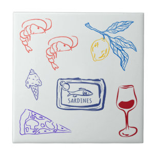 Italy Coastal Food Ceramic Tile