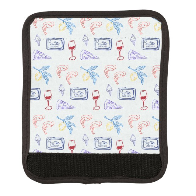 Italy Coastal Food Luggage Handle Wrap (Front)