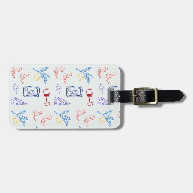 Italy Coastal Food Luggage Tag (Front Horizontal)
