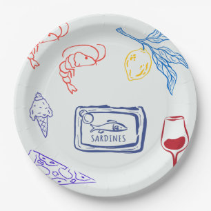 Italy Coastal Food Paper Plates