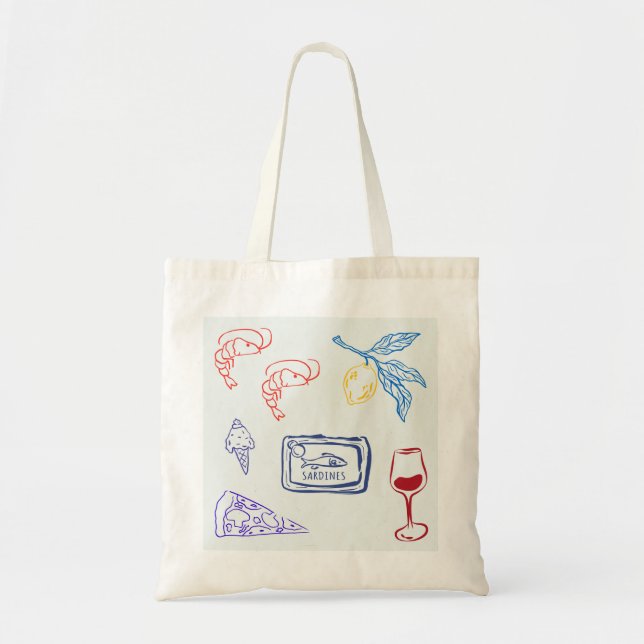 Italy Coastal Food Tote Bag (Front)