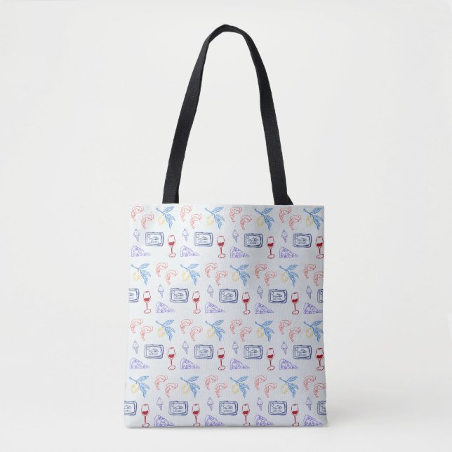 Italy Coastal Food Tote Bag (Front)