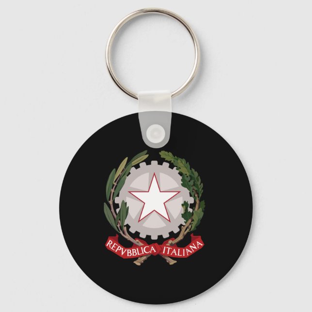 Italy Coat of Arms Keychain (Front)