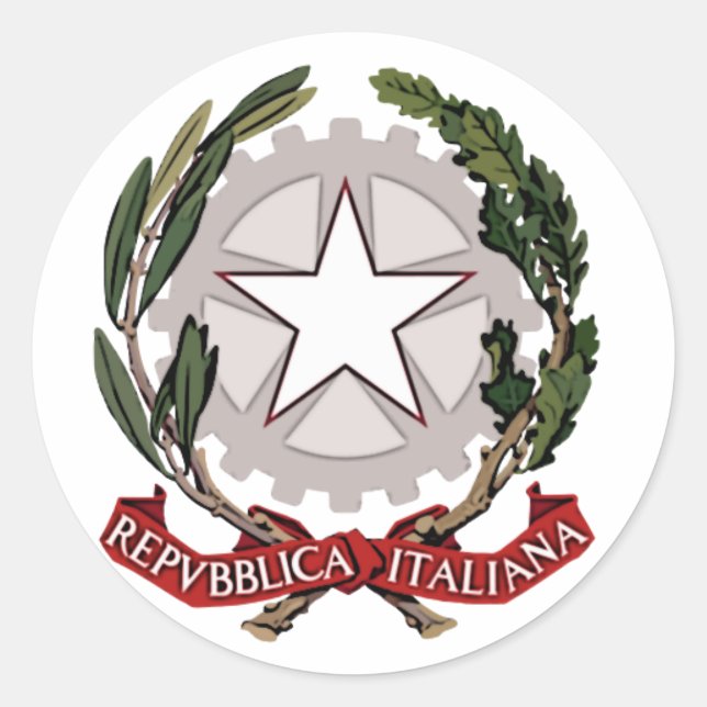 Italy Coat of Arms Sticker (Front)