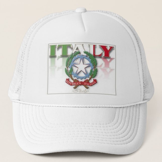 Italy Coat of Arms Trucker Hat (Front)
