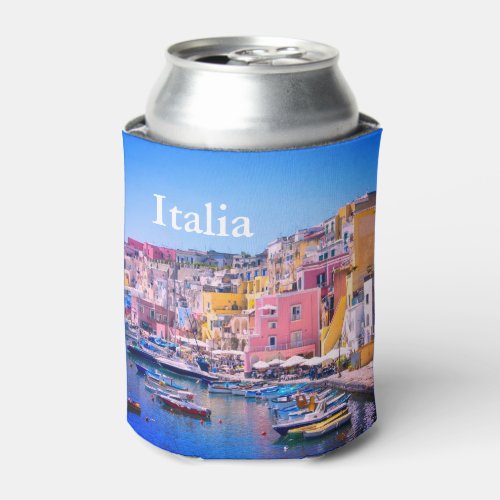 Italy Colorful Fishing Port Souvenir Can Cooler