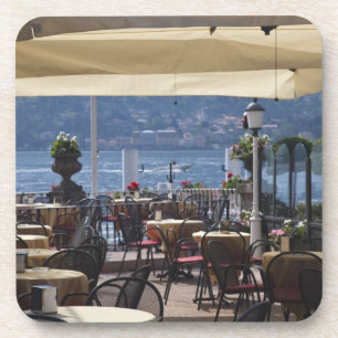 Italy, Como Province, Bellagio. Lakeside cafe. Beverage Coaster