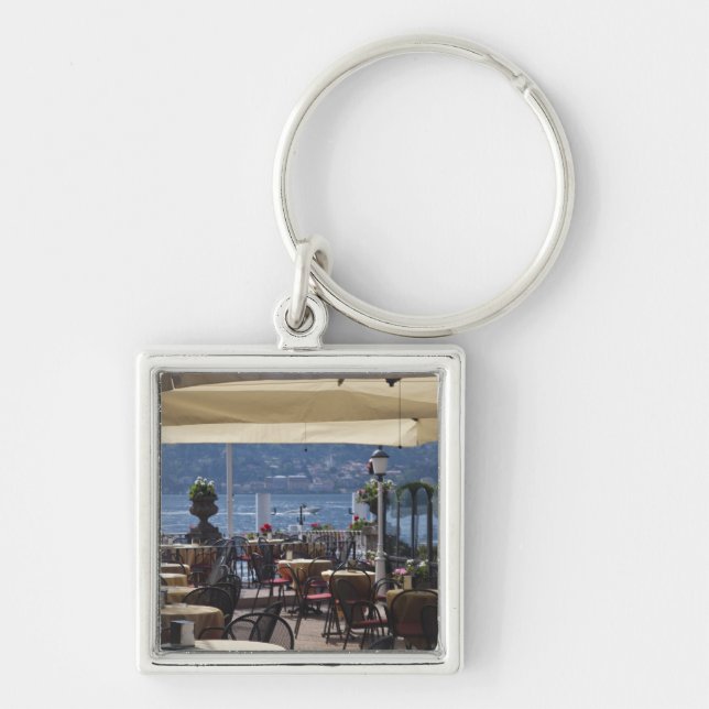 Italy, Como Province, Bellagio. Lakeside cafe. Keychain (Front)