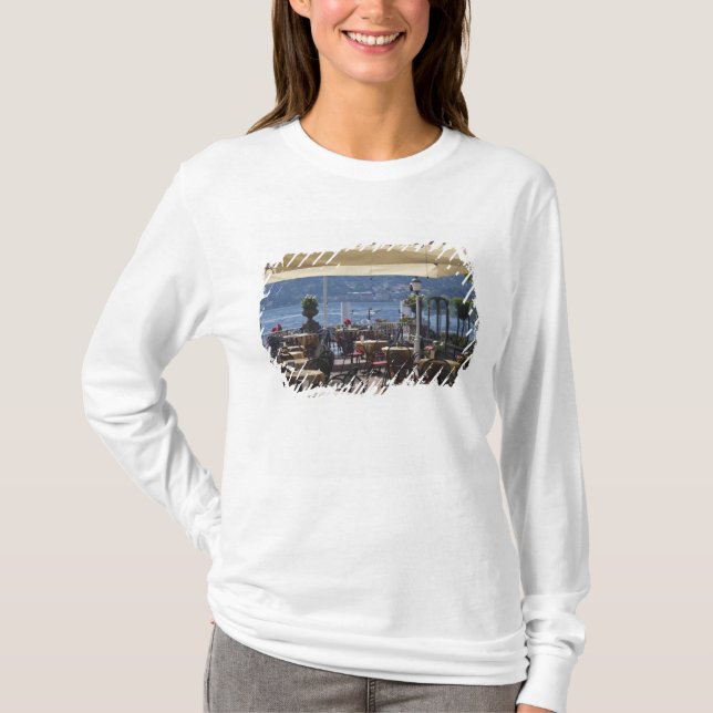 Italy, Como Province, Bellagio. Lakeside cafe. T-Shirt (Front)