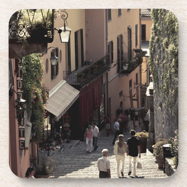 Italy, Como Province, Bellagio. Salita 2 Beverage Coaster (Front)