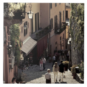 Italy, Como Province, Bellagio. Salita 2 Ceramic Tile