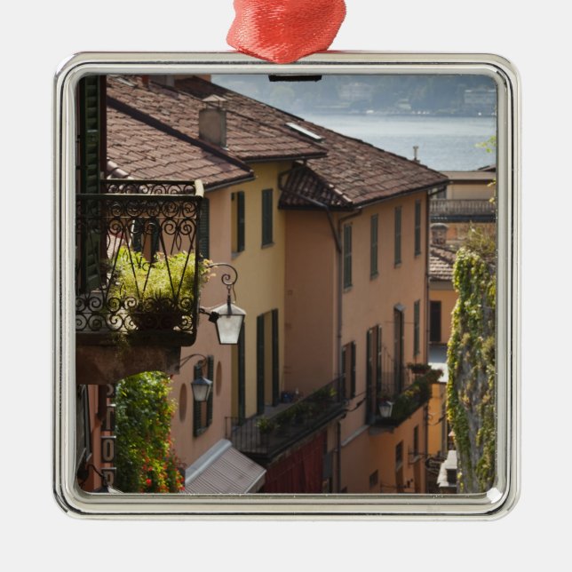Italy, Como Province, Bellagio. Salita Metal Ornament (Front)