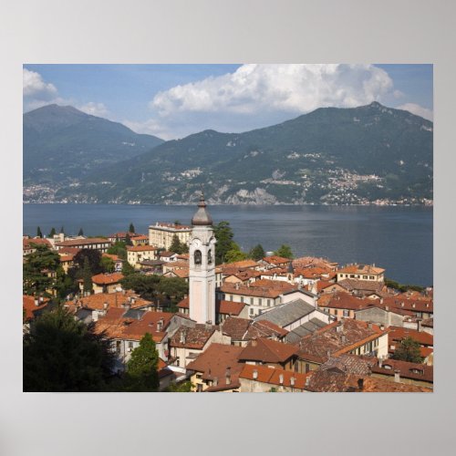 Italy Como Province Menaggio Town view and Poster