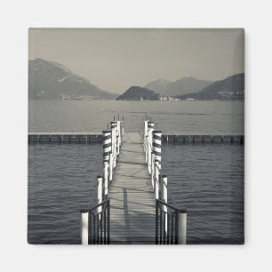 Italy, Como Province, Tremezzo. Lake pier. Magnet