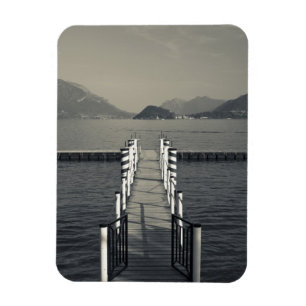 Italy, Como Province, Tremezzo. Lake pier. Magnet
