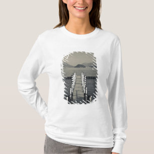 Italy, Como Province, Tremezzo. Lake pier. T-Shirt