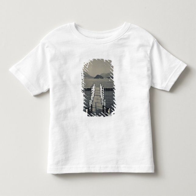 Italy, Como Province, Tremezzo. Lake pier. Toddler T-shirt (Front)