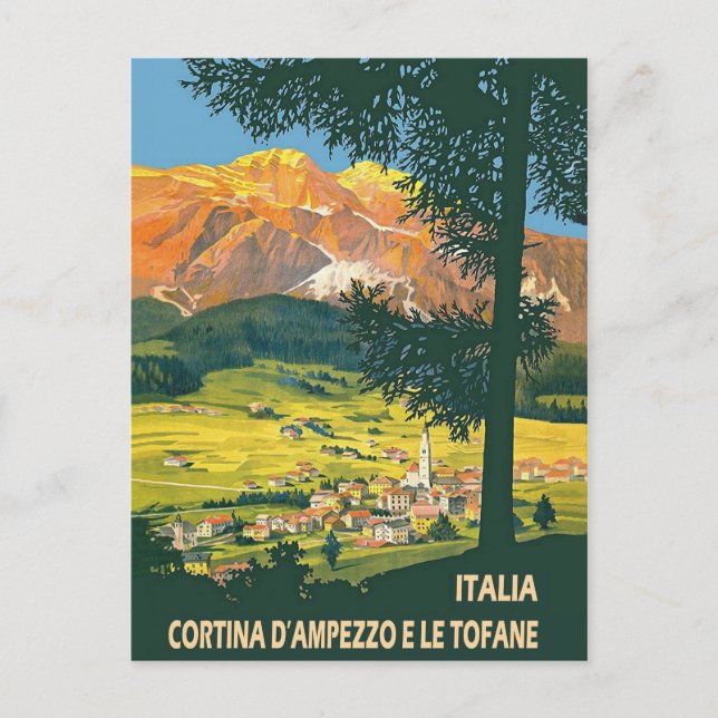 Italy, Cortina d'Ampezzo mountain on summer Postcard (Front)
