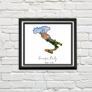 Italy Country Custom Photo PCS Gift Poster