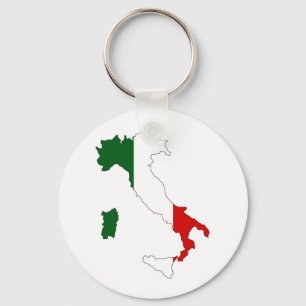 italy country flag map shape italian keychain