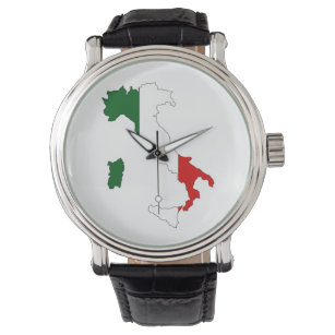 italy country flag map shape italian watch