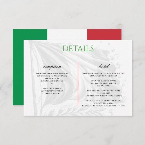 Italy Couple Enclosure Card