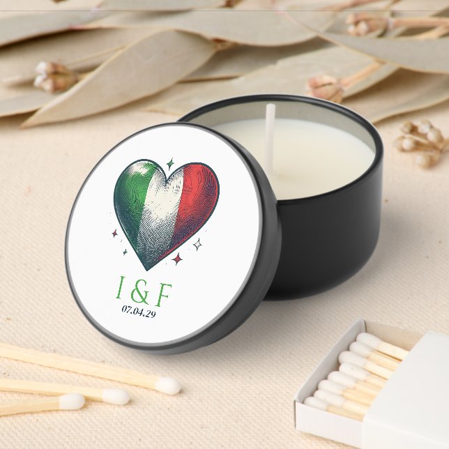 Italy Couple Wedding Mini Candle Favors (Insitu)