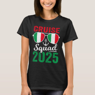 Italy Cruise Squad 2025 Summer Vacation Matching F T-Shirt